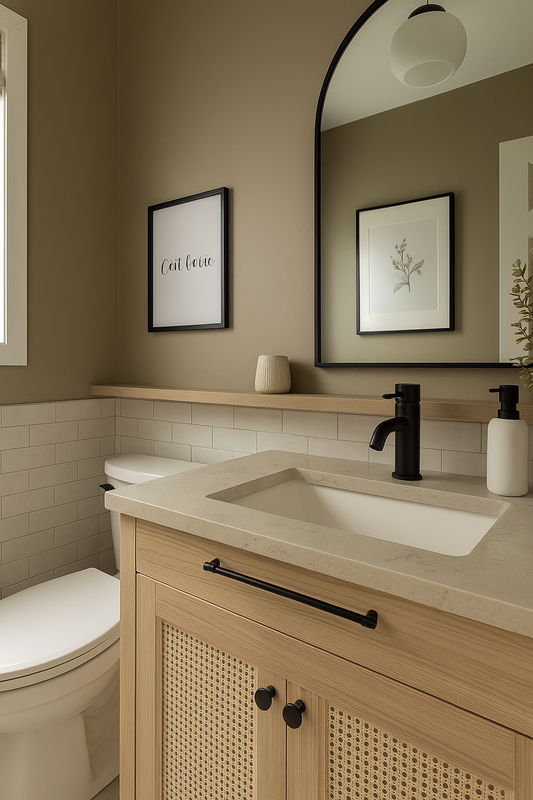 Lavabo rectangulaire sous-comptoir pour salle de bain Wicker Park